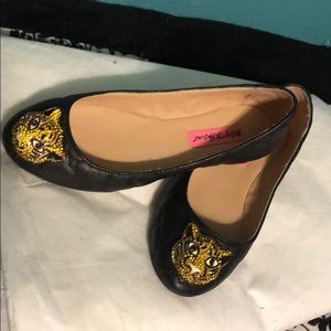 Betty Johnson Shuga Crystal Tiger Flats